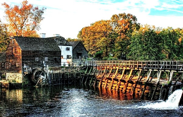 Philipsburg Manor House in the village of Sleepy Hollow, New York State, USA
