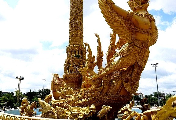 Candle Sculpture in Thung Si Muang Park, Ubon Ratchatani, Thailand