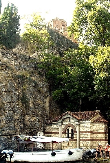Small church on the shores of Lake Ohrid, Macedonia