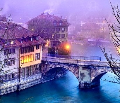 Dusk, Bern, Switzerland