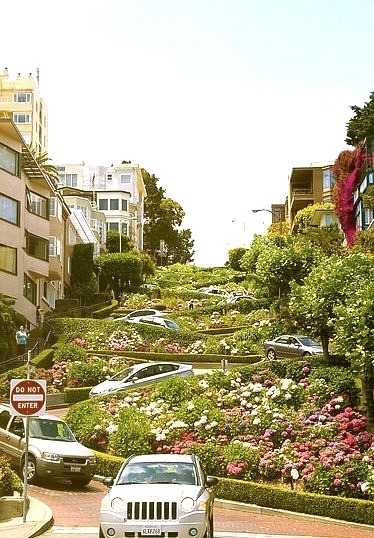Lombard Street in San Francisco, USA