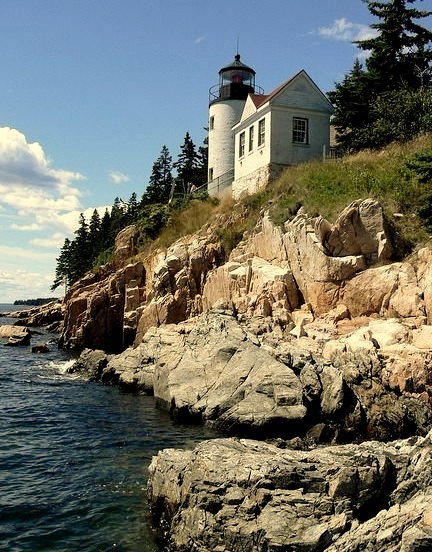 Bass Harbor Head Lighthouse, Acadia National Park, Maine, USA