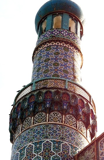 Colorful minaret of the Jam-e-Masjid in Herat, Afghanistan