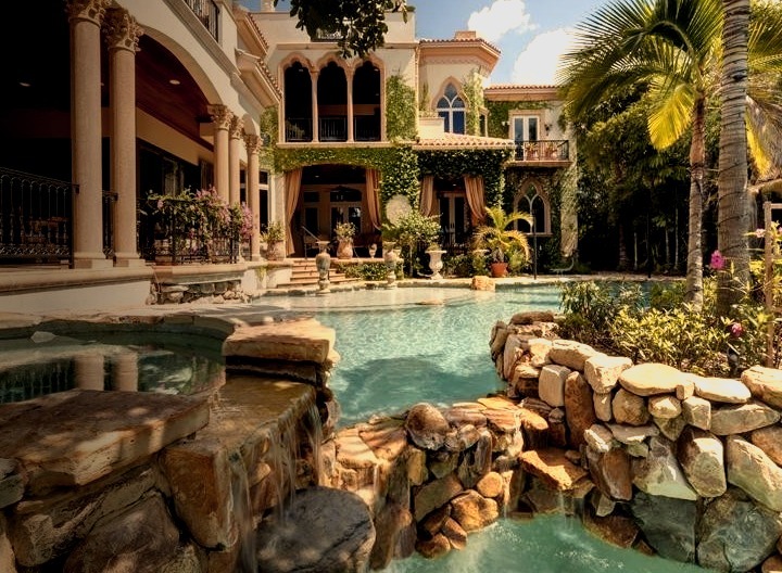 Mediterranean mansion with moorish flair in Sarasota, Florida, USA