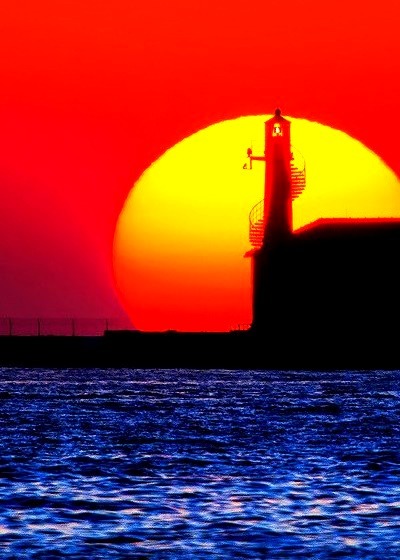 Sunset at Puntamika Lighthouse, Croatia